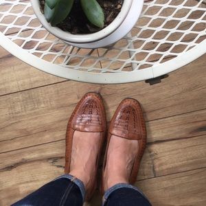 Leather Huaraches Slingback Sandals